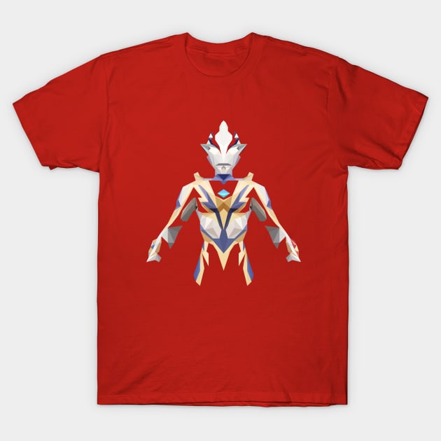 Ultraman Mebius Phoenix Brave (Low Poly Style) T-Shirt by The Toku Verse